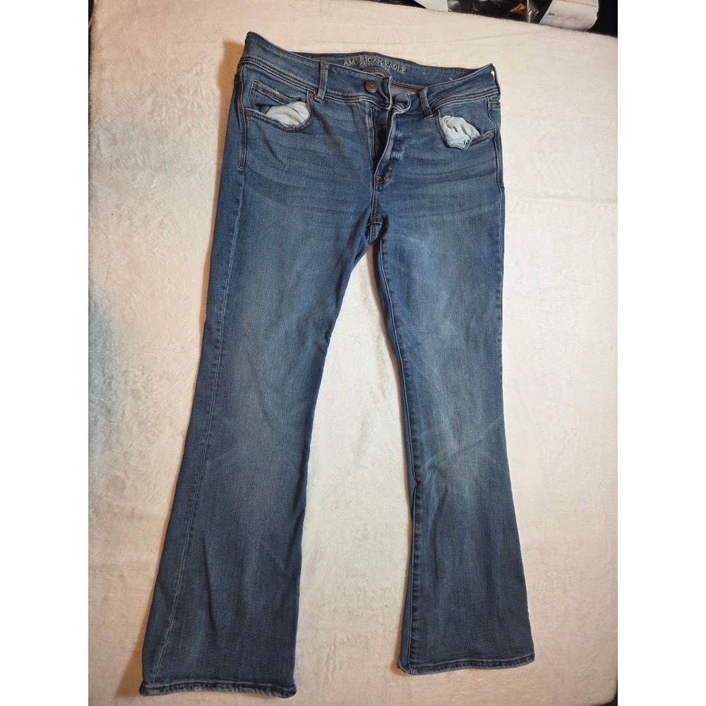 356 American Eagle Outfitters Women's Bootcut Jeans Stretch Medium Wash Sz 14